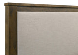 Doherty Rustic Brown Linen Upholstered Queen Panel Bed from Coaster - Luna Furniture