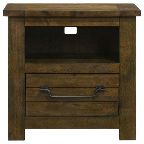 Doherty Rustic Brown 1-Drawer Nightstand from Coaster - Luna Furniture