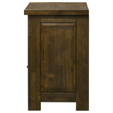 Doherty 1-drawer Nightstand Bedside Table Rustic Brown from Coaster - Luna Furniture