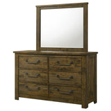 Doherty 6-Drawer Dresser with Mirror Rustic Brown from Coaster - Luna Furniture