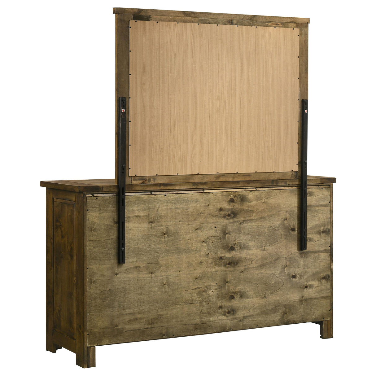 Doherty 6-Drawer Dresser with Mirror Rustic Brown from Coaster - Luna Furniture