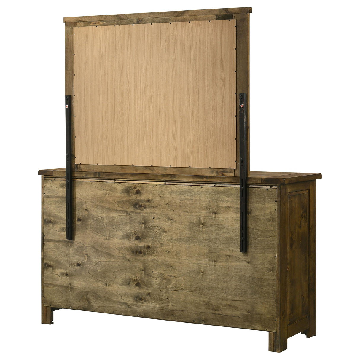 Doherty 6-Drawer Dresser with Mirror Rustic Brown from Coaster - Luna Furniture