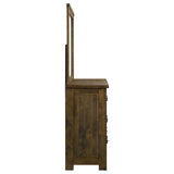 Doherty 6-Drawer Dresser with Mirror Rustic Brown from Coaster - Luna Furniture