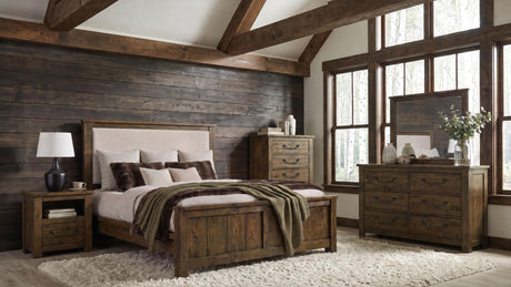 Doherty 6-Drawer Dresser with Mirror Rustic Brown from Coaster - Luna Furniture