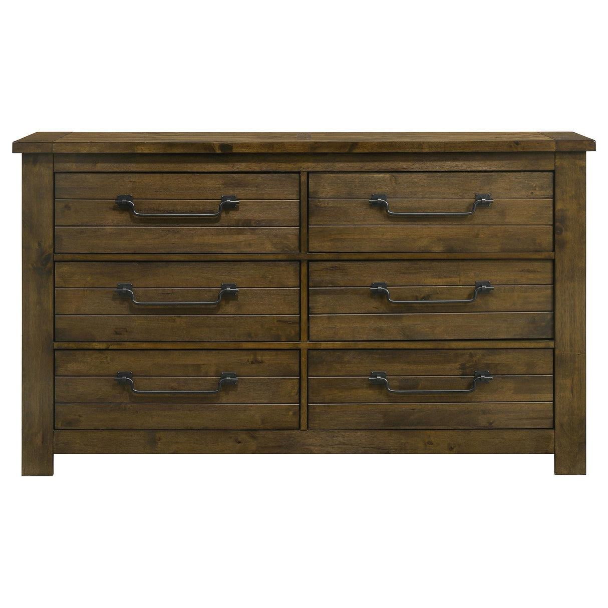 Doherty 6-drawer Bedroom Dresser Rustic Brown from Coaster - Luna Furniture