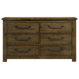 Doherty 6-drawer Bedroom Dresser Rustic Brown from Coaster - Luna Furniture