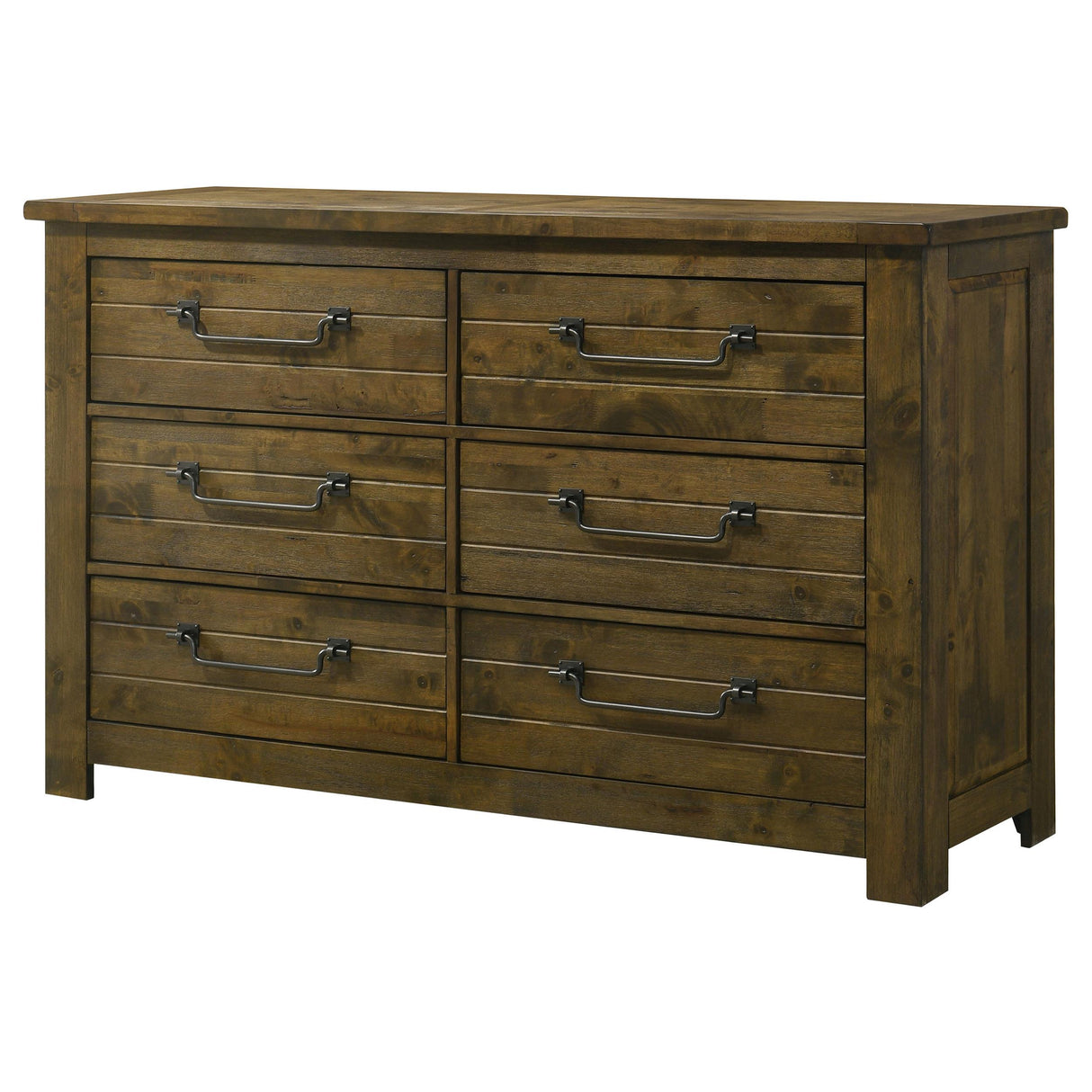 Doherty 6-drawer Bedroom Dresser Rustic Brown from Coaster - Luna Furniture
