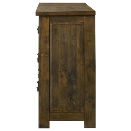 Doherty Rustic Brown 6-Drawer Bedroom Dresser from Coaster - Luna Furniture