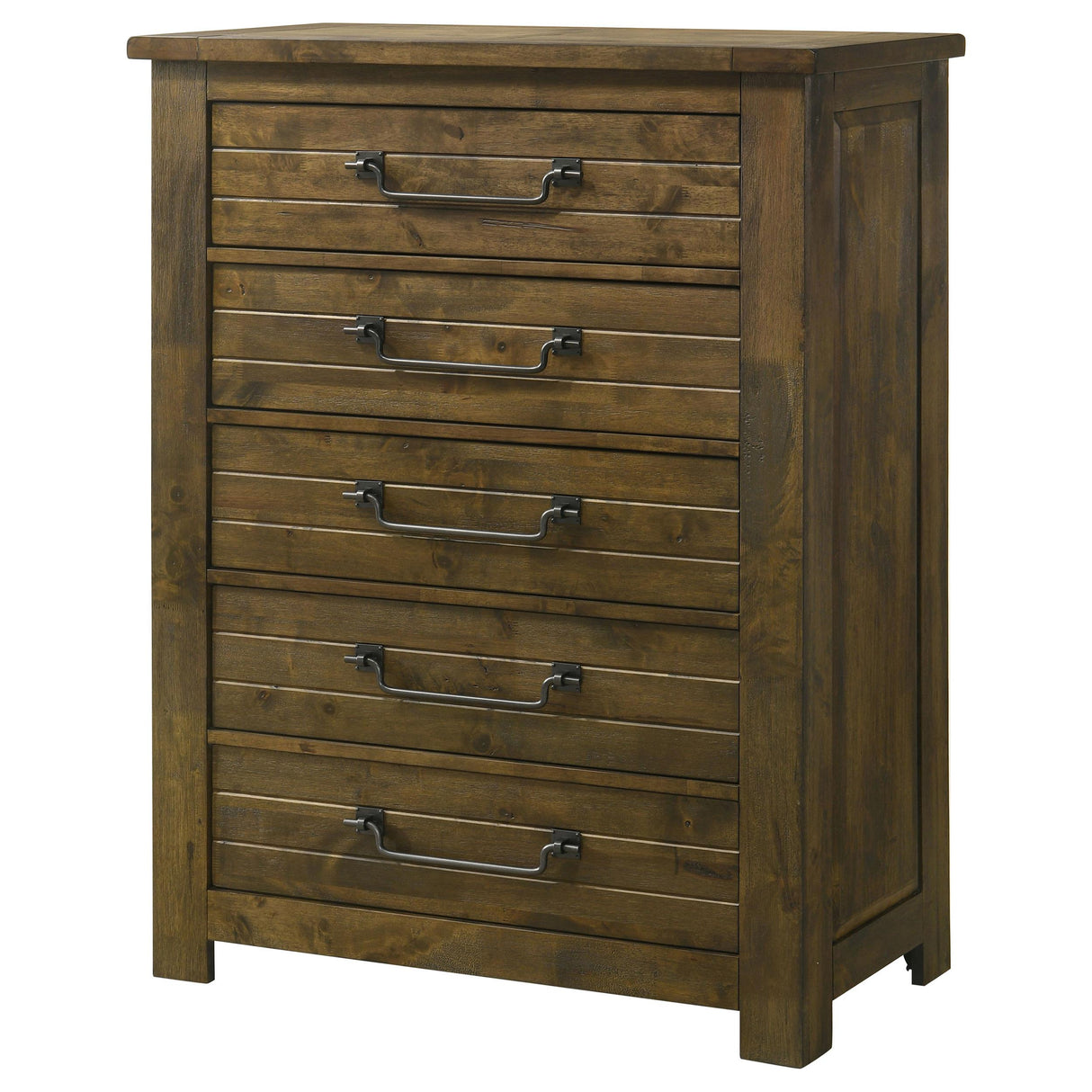 Doherty 5-drawer Chest of Drawers Rustic Brown from Coaster - Luna Furniture