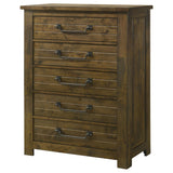 Doherty 5-drawer Chest of Drawers Rustic Brown from Coaster - Luna Furniture