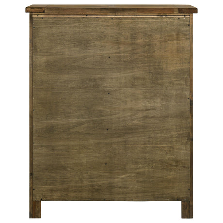 Doherty Rustic Brown 5-Drawer Chest of Drawers from Coaster - Luna Furniture
