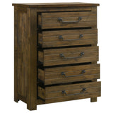Doherty 5-drawer Chest of Drawers Rustic Brown from Coaster - Luna Furniture