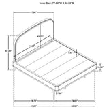 Lucaire Sandstone/Cream Upholstered Eastern King Panel Bed