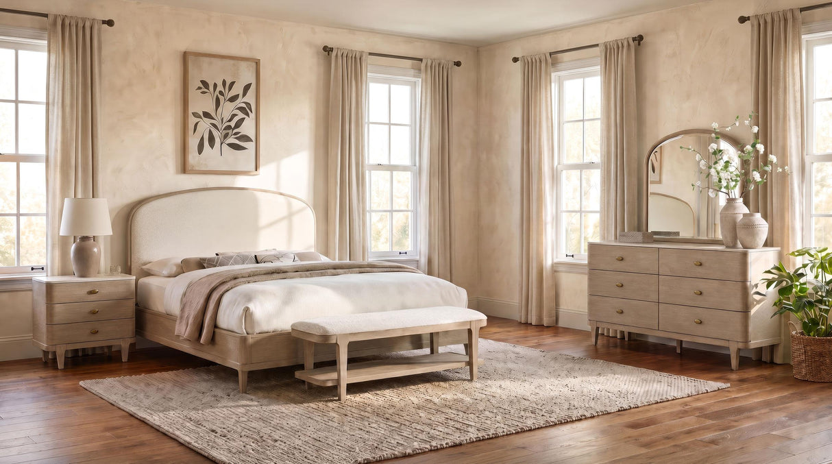 Lucaire Sandstone/Cream 4-Piece California King Bedroom Set from Coaster - Luna Furniture