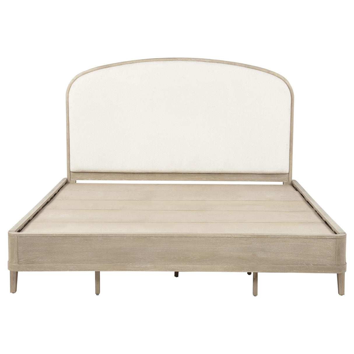 Lucaire Sandstone / Cream California King Upholstered Panel Bed from Coaster - Luna Furniture