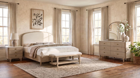 Lucaire Sandstone/Cream 4-Piece Queen Bedroom Set from Coaster - Luna Furniture