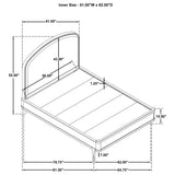 Lucaire Sandstone/Cream Upholstered Queen Panel Bed