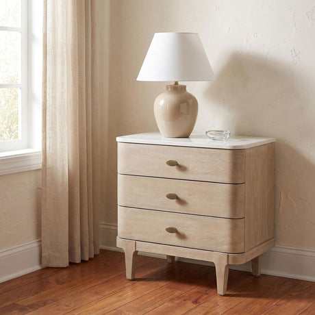 Lucaire Sandstone 3-Drawer Nightstand from Coaster - Luna Furniture