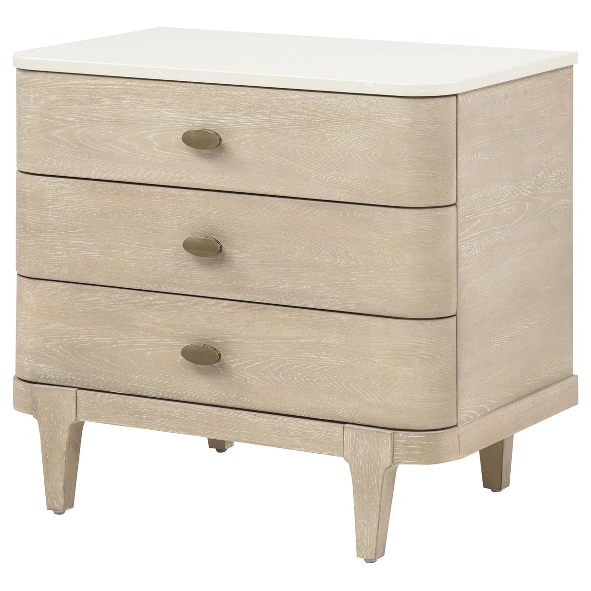Lucaire Sandstone 3-drawer Nightstand Bedside Table from Coaster - Luna Furniture