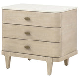 Lucaire Sandstone 3-drawer Nightstand Bedside Table from Coaster - Luna Furniture