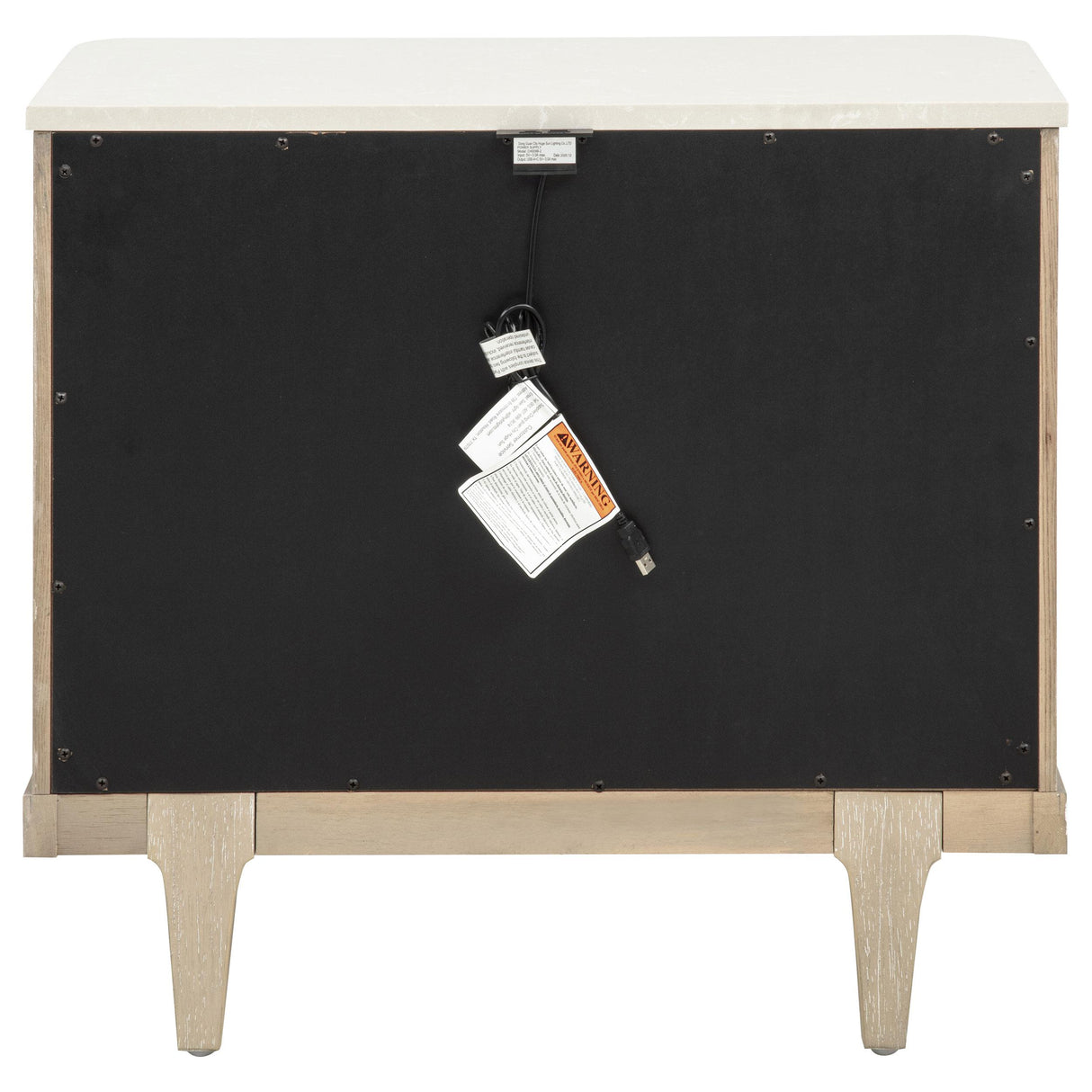 Lucaire Sandstone 3-drawer Nightstand Bedside Table from Coaster - Luna Furniture