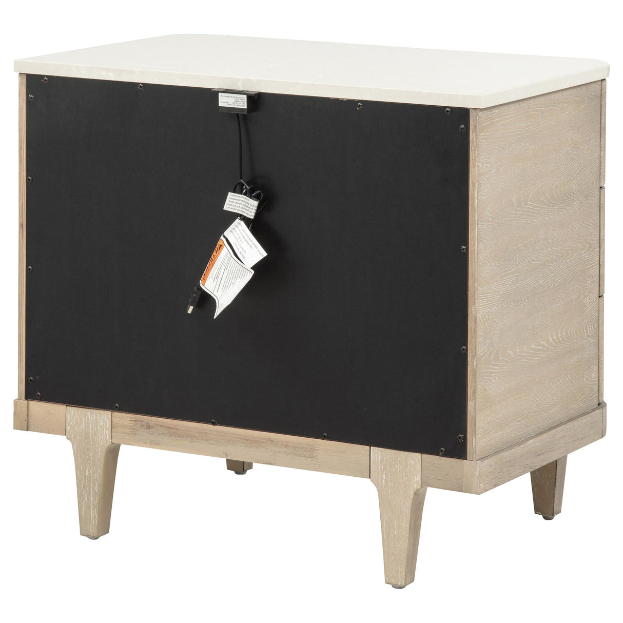 Lucaire Sandstone 3-drawer Nightstand Bedside Table from Coaster - Luna Furniture