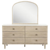 Lucaire Sandstone 6-drawer Dresser Cabinet with Mirror from Coaster - Luna Furniture