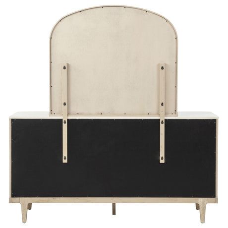 Lucaire Sandstone 6-Drawer Dresser Cabinet with Mirror from Coaster - Luna Furniture