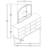 Lucaire Sandstone 6-Drawer Dresser Cabinet with Mirror from Coaster - Luna Furniture
