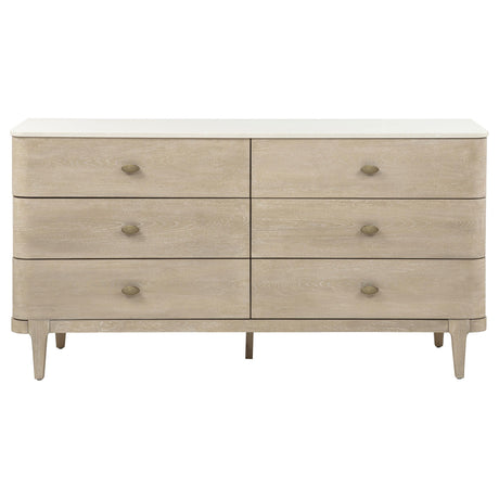 Lucaire Sandstone 6-Drawer Dresser Cabinet from Coaster - Luna Furniture