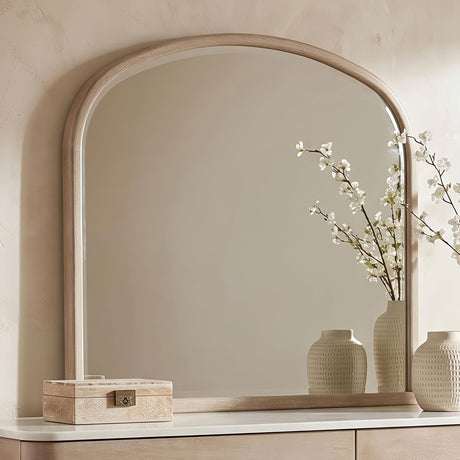 Lucaire Sandstone Arched Dresser Mirror from Coaster - Luna Furniture