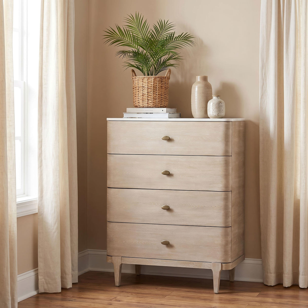 Lucaire Sandstone 5-Drawer Chest of Drawers