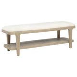 Lucaire Sandstone Upholstered Bedroom Bench from Coaster - Luna Furniture