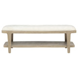 Lucaire Sandstone Upholstered Bedroom Bench from Coaster - Luna Furniture