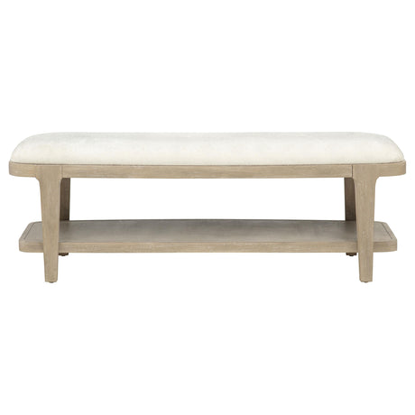 Lucaire Sandstone Upholstered Bedroom Bench from Coaster - Luna Furniture