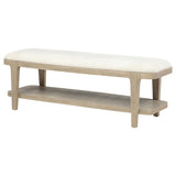 Lucaire Sandstone Upholstered Bedroom Bench from Coaster - Luna Furniture