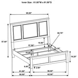 Nevado Gray and Weathered Taupe Farmhouse Queen Panel Bed from Coaster - Luna Furniture