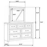 Nevado Gray and Weathered Taupe 7-Drawer Dresser and Beveled Mirror Set from Coaster - Luna Furniture