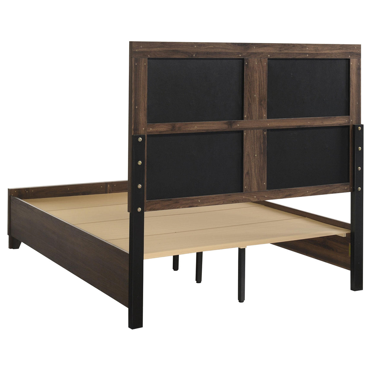 Farre Dark Brown/Beige 4-Piece Eastern King Storage Bedroom Set