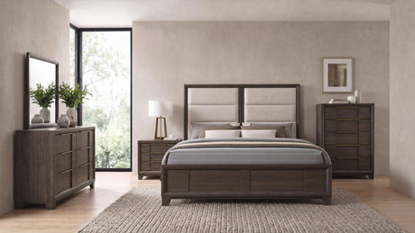 Farre Dark Brown 5-Piece Eastern King Bedroom Set from Coaster - Luna Furniture