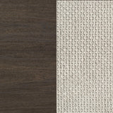 Farre Dark Brown/Beige Queen Upholstered Platform Panel Bed