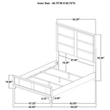 Farre Dark Brown/Beige Queen Upholstered Platform Panel Bed