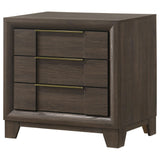 Farre Dark Brown 2-Drawer Nightstand