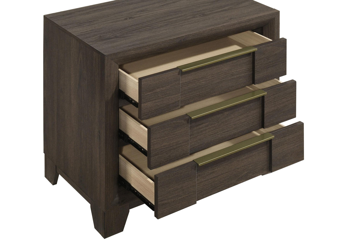 Farre Dark Brown 2-Drawer Nightstand