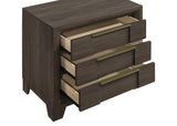 Farre Dark Brown 2-Drawer Nightstand