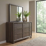 Farre Dark Brown/Beige Contemporary Bedroom Set