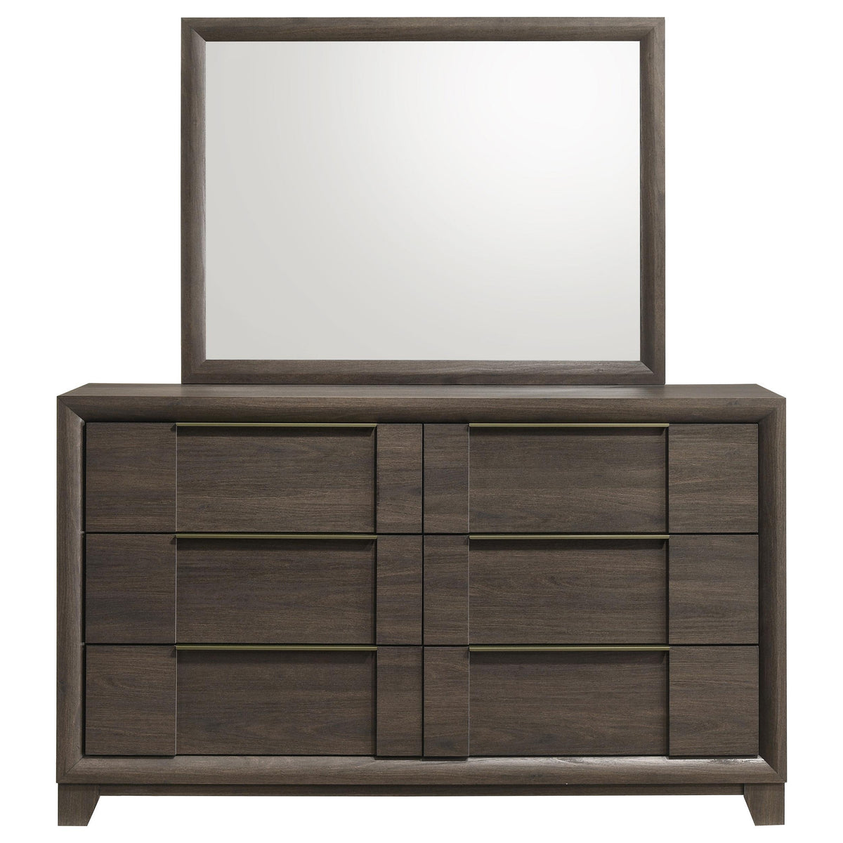Farre Dark Brown/Beige Contemporary Bedroom Set