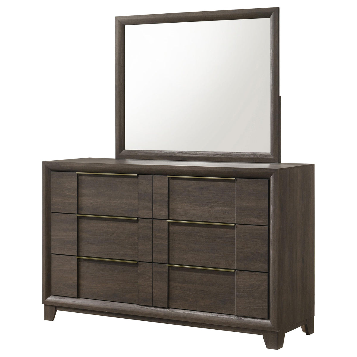 Farre Dark Brown/Beige Contemporary Bedroom Set