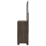 Farre Dark Brown/Beige Contemporary Bedroom Set