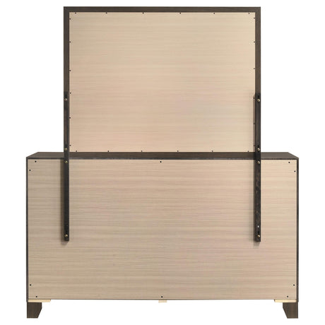 Farre Dark Brown 6-Drawer Dresser with Mirror from Coaster - Luna Furniture